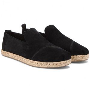 TOMS Deconstructed Alpargata BLACK SUEDE - Size 7.5 NWT